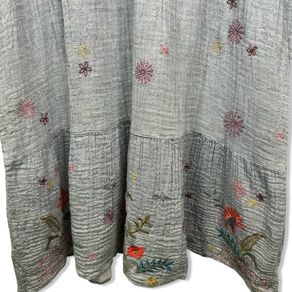 Johnny Was Lucy Embroidered Cotton Tiered Dress - Picture 3 of 8
